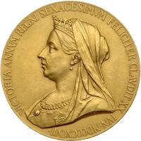 Great Britain. Diamond Jubilee Gold Medal, 1897 PCGS Specimen