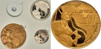 Set of Four Jerusalem Reunited, 1997, Gold, Silver, Bronze and Copper-Nickel Medals