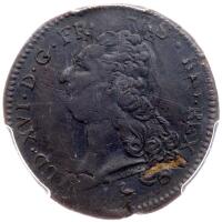 France. Mint Error. 2 Louis d'or struck on Copper 1 Sol, 1787-A