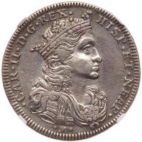 Italian States: Naples. &Acirc;&frac12; Ducato (50 Grana), 1693-M/AG/A NGC About Unc