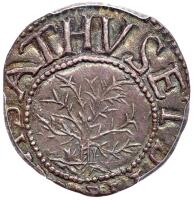 1652 Oak Tree Shilling, IN at bottom (43.8 grs)