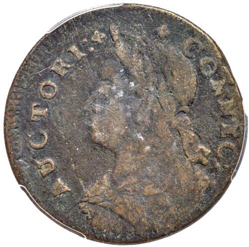 1787 Connecticut. Draped bust facing left