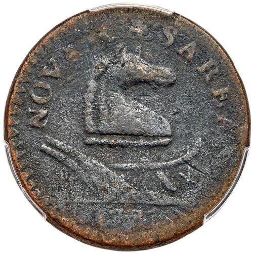 1787 New Jersey. Small planchet. Plain Shield