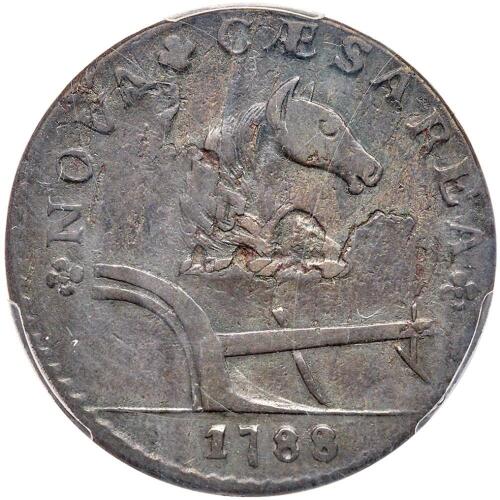 1788. New Jersey Copper. Fox Before Legend. PCGS VF20
