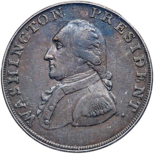 1793 Washington 1/2P. Ship Reverse, lettered Edge PCGS EF40 BN