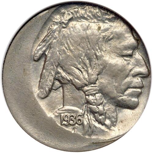 1936 MINT ERROR. Struck 25% off center