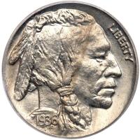 1936 Buffalo 5C. Type 1 PCGS Proof 65