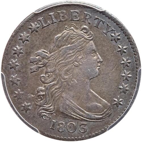 1803 Bust Dime 13 Star Reverse PCGS AU53