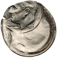 Worldwide. MINT ERROR. 1977-D Roosevelt Dime Double Struck Rev. Cap