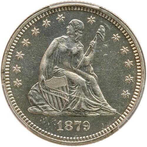 1879 Seated Liberty Quarter PCGS PF67 Cameo