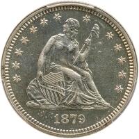 1879 Seated Liberty Quarter PCGS PF67 Cameo