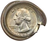 Worldwide: 1981 Washington Quarter Two Piece Bonded Set