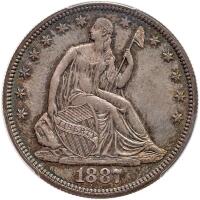 1887 Liberty Seated Half Dollar PCGS MS66