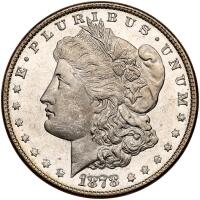 1878 Morgan $1. 7 Tail Feathers, Rev of 1878 MS63 DMPL