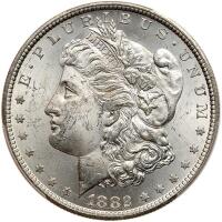 1882-CC Morgan Dollar PCGS MS63