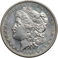 1884-S Morgan $1 AU55