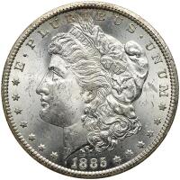 1885-CC Morgan Dollar MS60 plus
