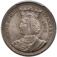 1893 Isabella Quarter Dollar PCGS MS66