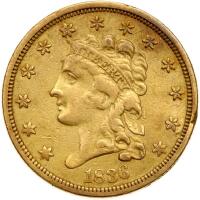 1836 $2.50 Classic Head. Script 8 Sharpness of VF
