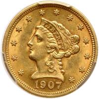 1907 $2.50 Liberty PCGS MS61