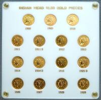 1908-1929 Complete Set of High Grade Indian $2.50 Gold Coins