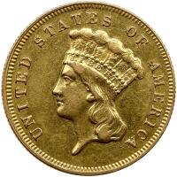 1878 $3 Gold Sharpness of Fine