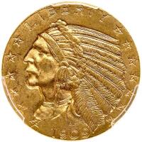 1909-D $5 Indian PCGS MS63