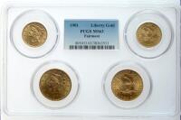 1901. Liberty Gold 4-piece Type Set