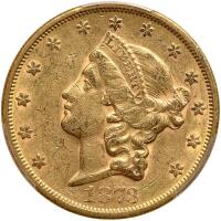1873-S $20 Liberty. Closed 3 PCGS AU53