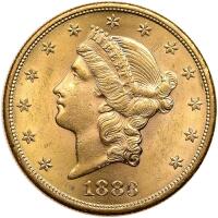 1883-S $20 Liberty MS60 plus