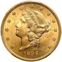 1896 $20 Liberty PCGS MS62