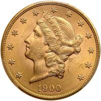 1900 $20 Liberty PCGS MS63
