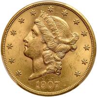 1907 $20 Liberty PCGS MS63