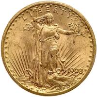 1908 $20 St. Gaudens. No Motto PCGS MS63