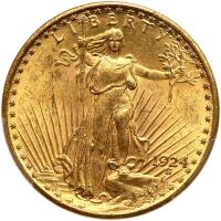 1924 $20 St. Gaudens PCGS MS63