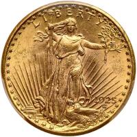 1925 $20 St. Gaudens PCGS MS63