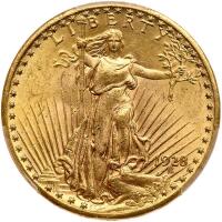 1928 $20 St. Gaudens PCGS MS63
