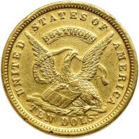1852 U.S. Assay Office $10 Gold, 884 THOUS PCGS AU55