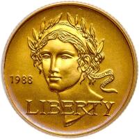 1988-W Seoul Olympiad $5 Gold PCGS MS69