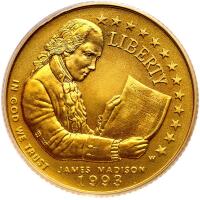 1993-W Bill of Rights $5 Gold PCGS MS69