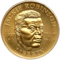 1997-W Jackie Robinson $5 Gold PCGS MS69