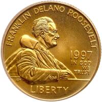 1997-W Franklin D. Roosevelt $5 Gold PCGS MS69