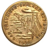1936. San Francisco Exposition 50&Acirc;&cent; Gold Token