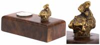 Intriguing Alaskan Gold Nugget "Alaskan Prospector" on Custom Wood Presentation.