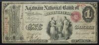$1 National Bank Note. Agawam NB, Springfield, MA. Ch. 1055. Fr. 380a. PMG Choice Fine 15