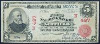 $5 National Bank Note. First NB of Suffield, CT. Ch. 497. Fr. 587. PCGS-C Very Fine 20 Apparent.