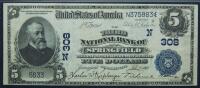 $5 National Bank Note. Third NB, Springfield, MA. Ch. 308. Fr. 590. PMG Choice VF 35.