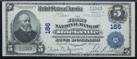 $5 National Bank Note. First NB, Rockville, CT. Ch. 186. Fr. 598. PMG Choice Uncirculated 63 EPQ
