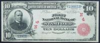 $10 National Bank Note. First NB of Stamford, CT. Ch. 4. Fr. 613. PCGS-C Very Fine 30.