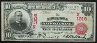 $10 National Bank Note. Middletown NB, Middletown, CT. Ch. 1216. Fr. 613. PMG Very Fine 25.